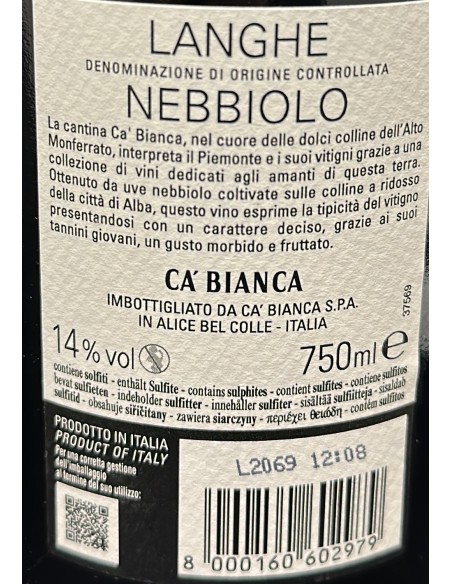 Nebbiolo - Cantina Ca' Bianca